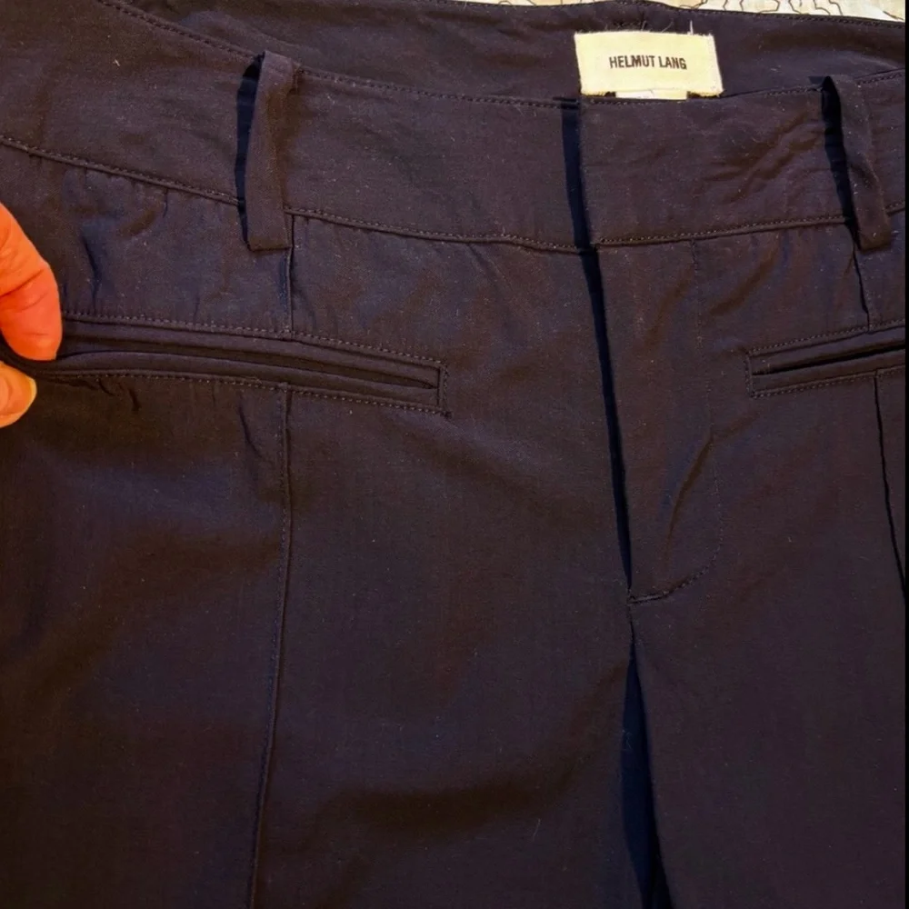 Helmut Lang Wool Blend Ankle Crop Pants Tailored Trousers Front Crease Seam~ 4🧡